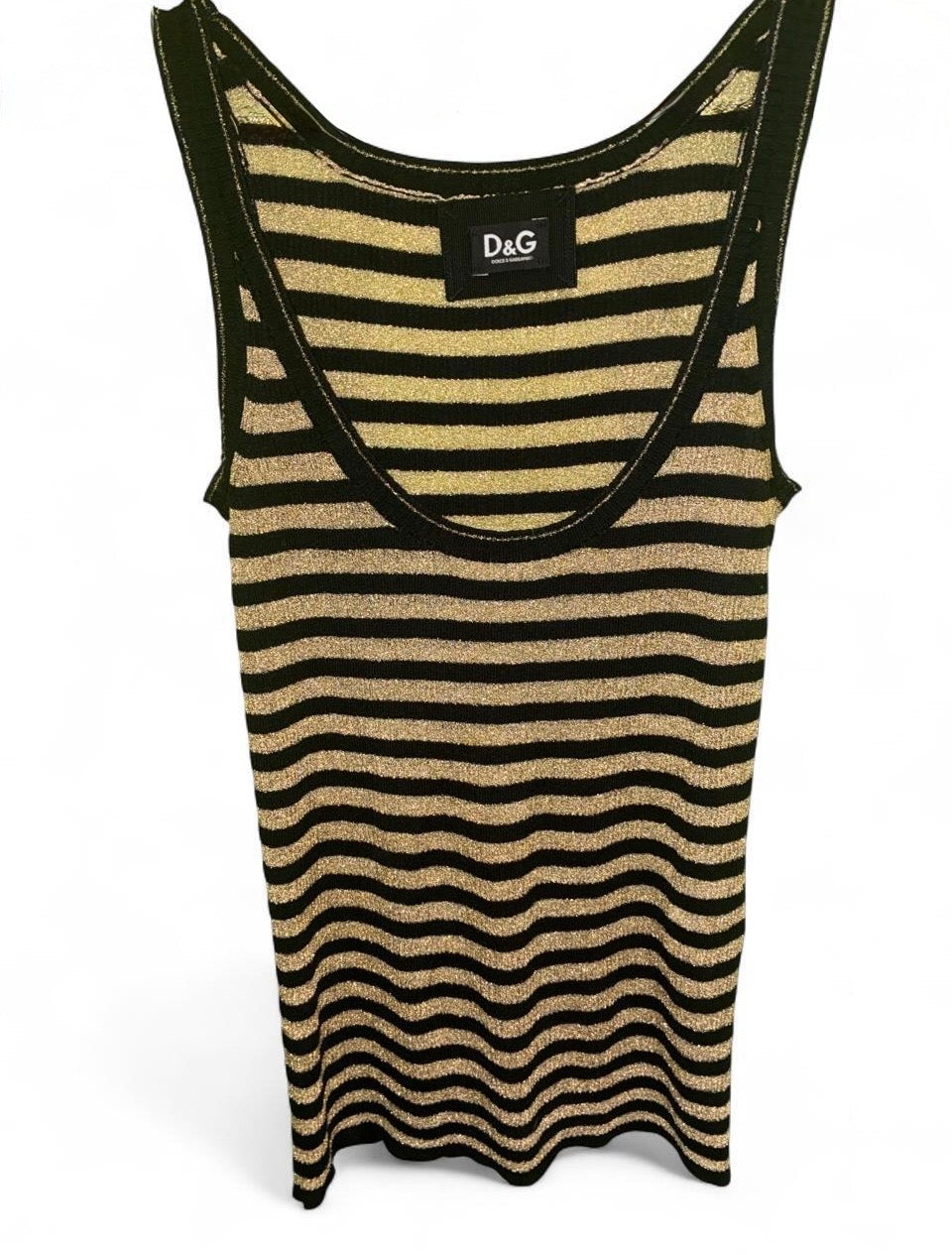 Vintage D&G metallic striped tank top